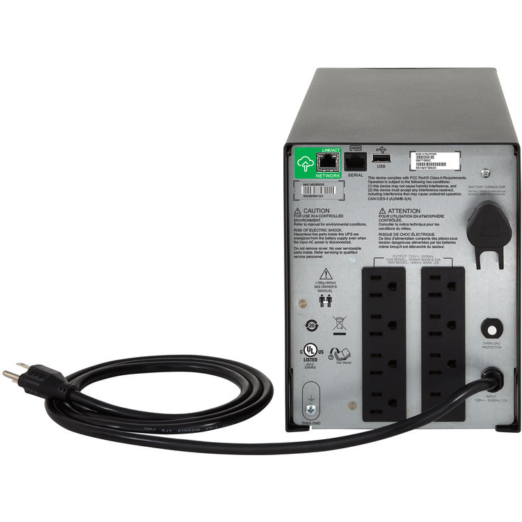 APC Smart-UPS 1000VA- Tower, LCD 230V Output 1.000 VA / 600 Watts