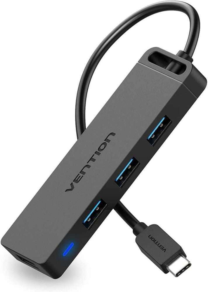 Vention 4-Port USB 3.0 Hub 0.5M Black- VEN CHKBB