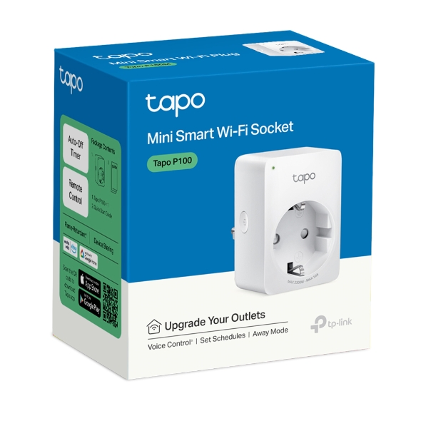 TP-Link Tapo Mini Smart Wi-Fi Socket -TL-TAPO P100 (1-PACK)