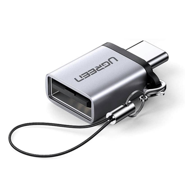 UGREEN USB-C Male to USB-A 3.0 Female Adapter with Lanyard Space Gray - US270(UG-50283)