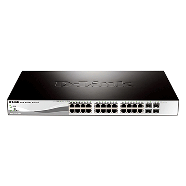 Dlink DGS-1210-28 28-Port Gigabit Smart Managed Switch Non-POE-DGS-1210-28