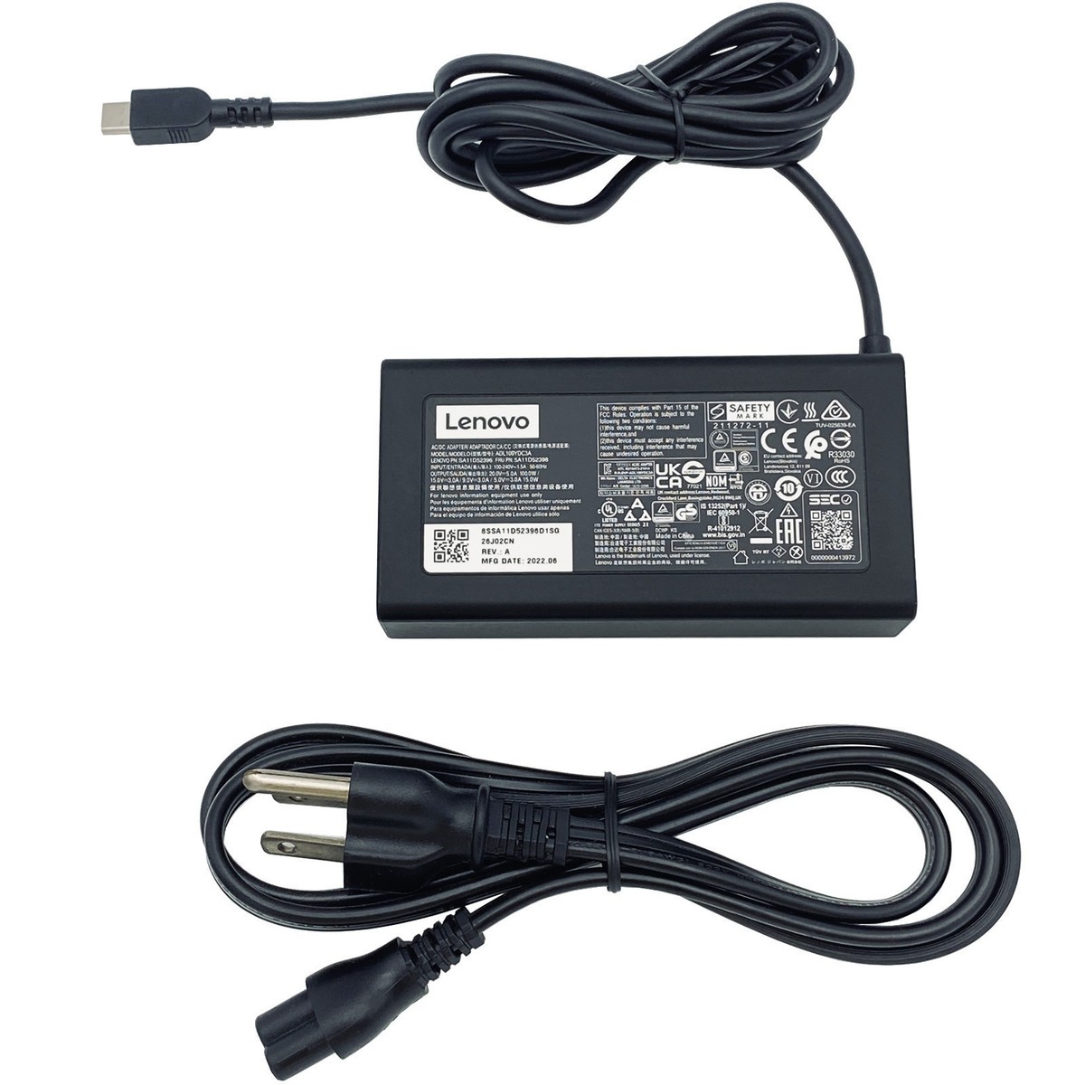 Charger for Lenovo ThinkPad P16s 21BT0046US USB-C 20V 5A 100W