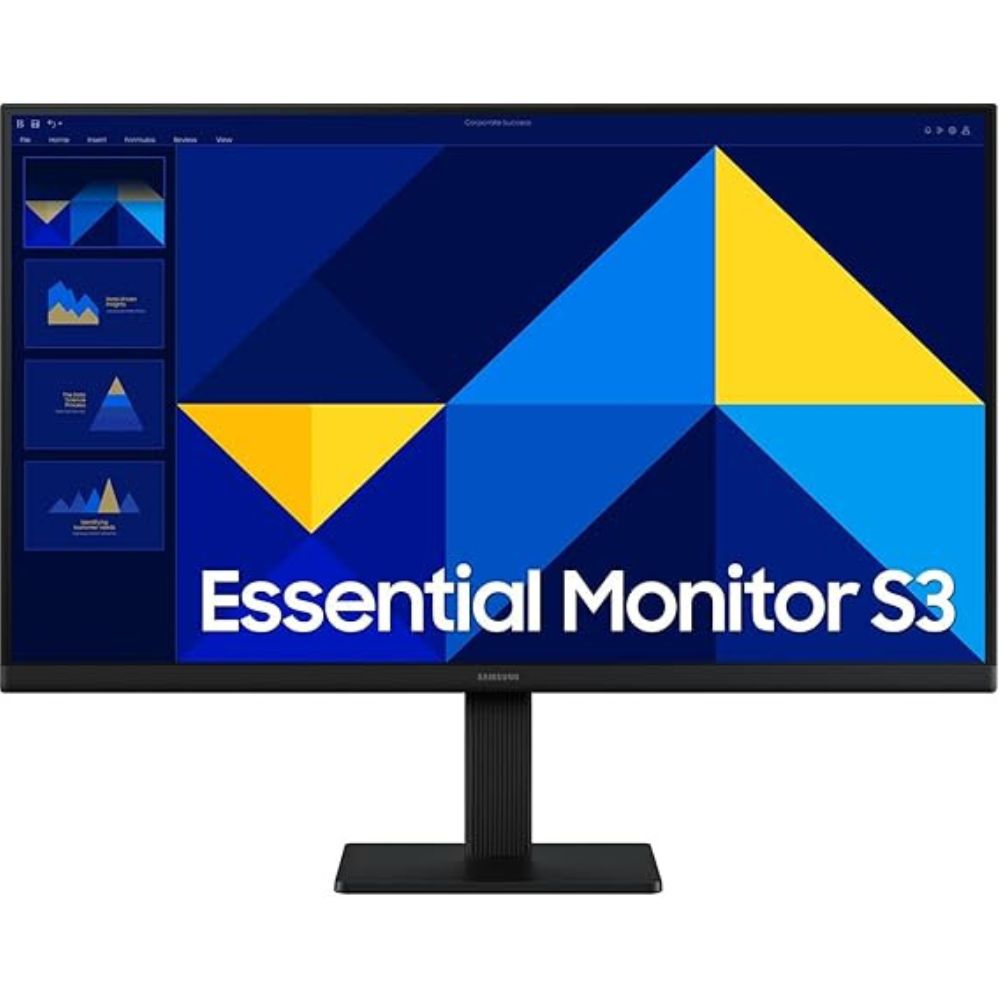 Samsung 24″ Essential Monitor S3 S30GD HD  (LS24D300GAMXUE)