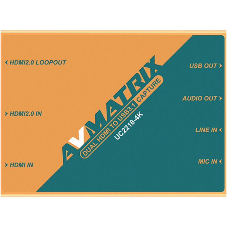 AVMATRIC UC 2218 4K DUAL HDMI/4K HDMI - USB 3 VIDEO CAPTURE CARD