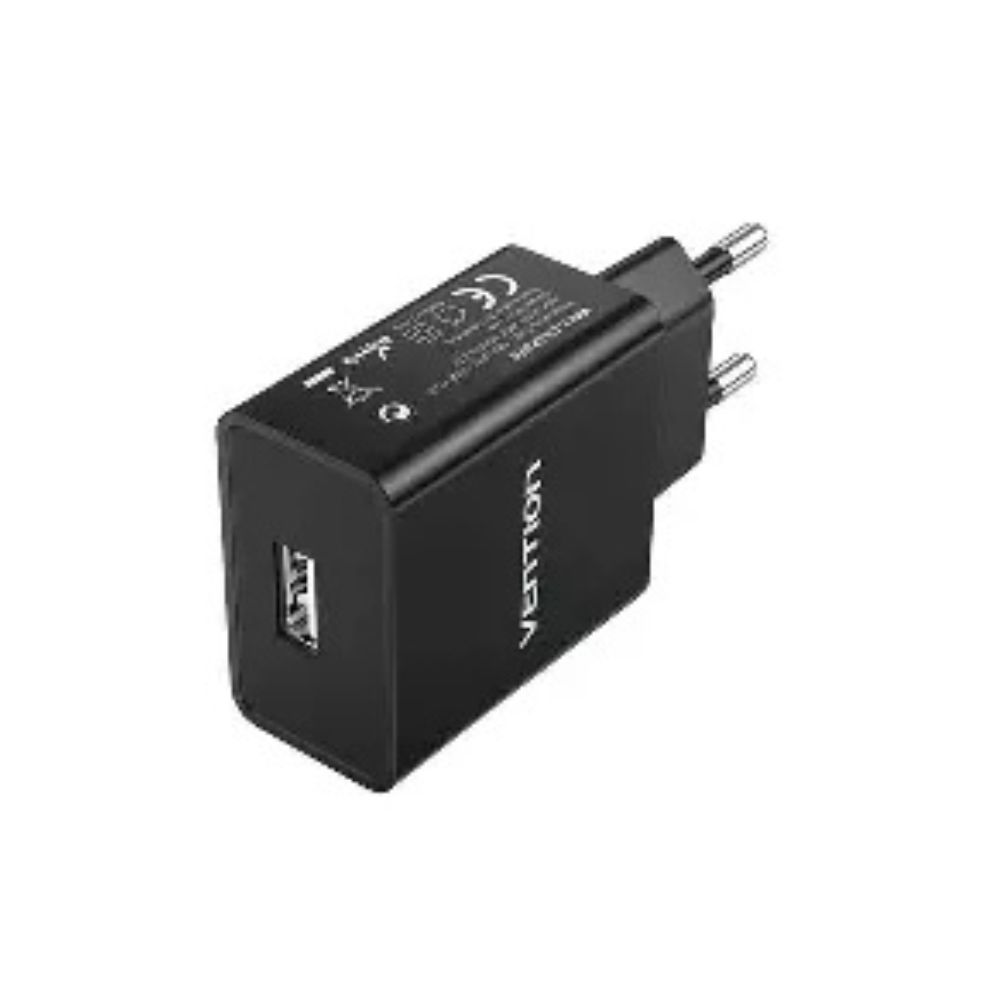 Vention 1-port USB Wall Charger(12W) UK-PlugBlack VEN FAAB0-UK