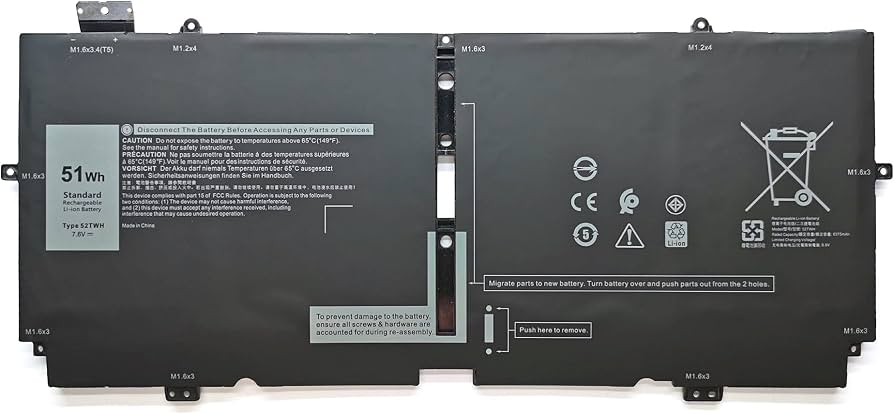 Dell 52TWH 0XX3T7 7.6V 51Wh Original Battery