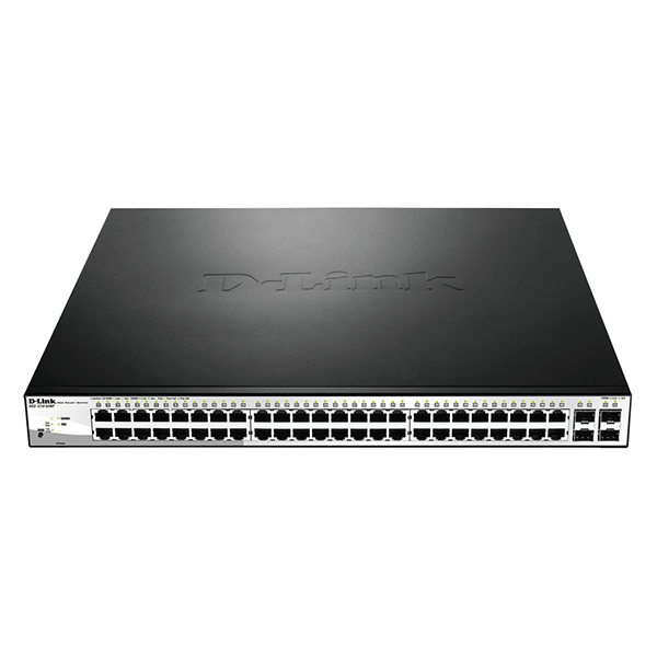 D-Link 48-Port 10/100/1000BaseT PoE + 4 Gigabit SFP ports Smart Switch-DGS-1210-52MP