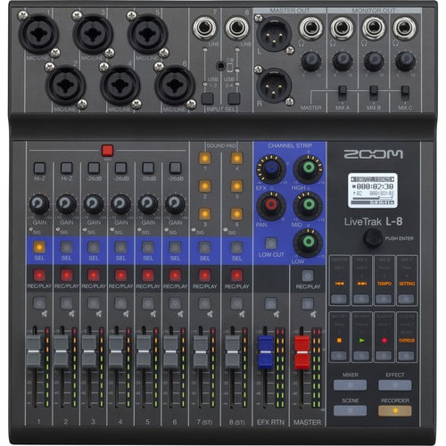 Zoom LiveTrak L-8 Digital Mixer and Multitrack Recorder
