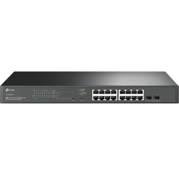 TP-Link JetStream 18-Port Gigabit Smart Switch with 16-Port PoE+-TL-SG2218P