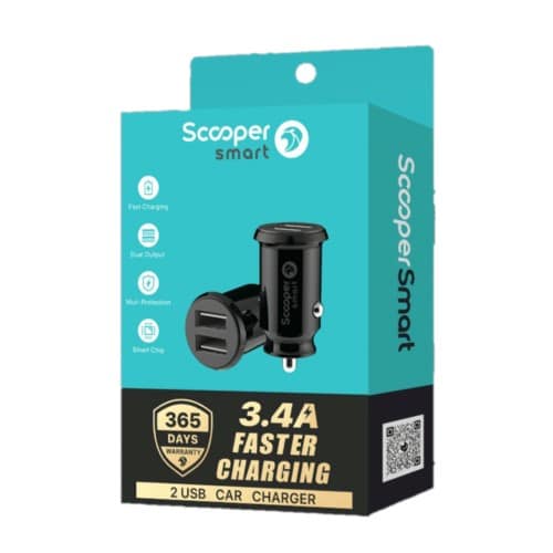 SCC-01M CAR CHARGER 3.4A FAST CHARGING FOR 2