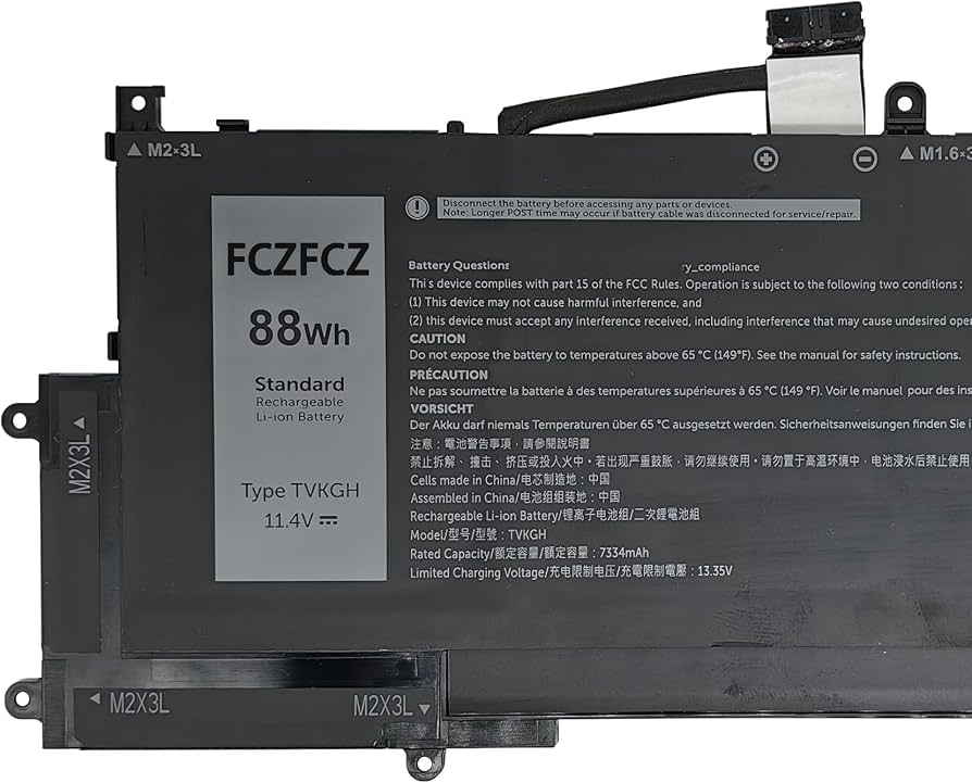 Dell Latitude 9510 P94F P94F001 11.4V 88Wh Original Battery