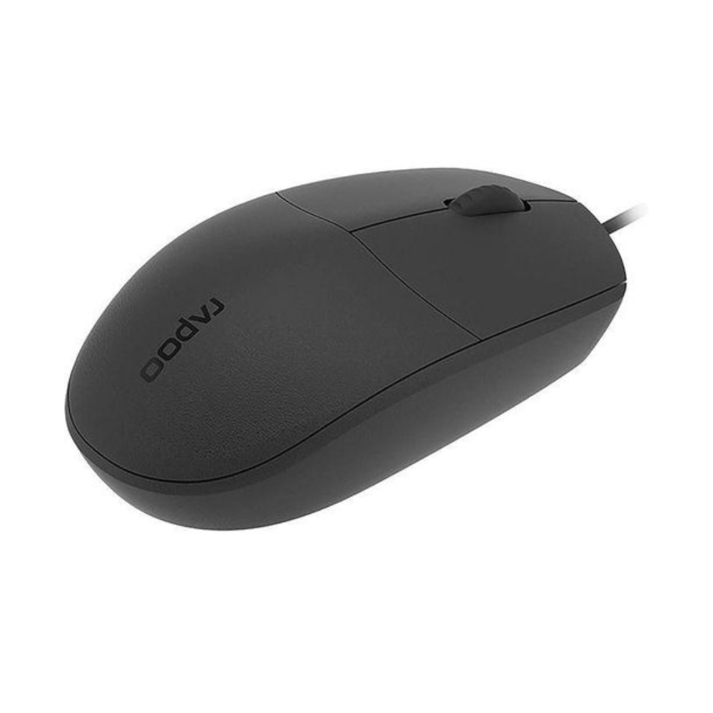 Rapoo Wired Ambidextrous Mouse Full Size N200-Black