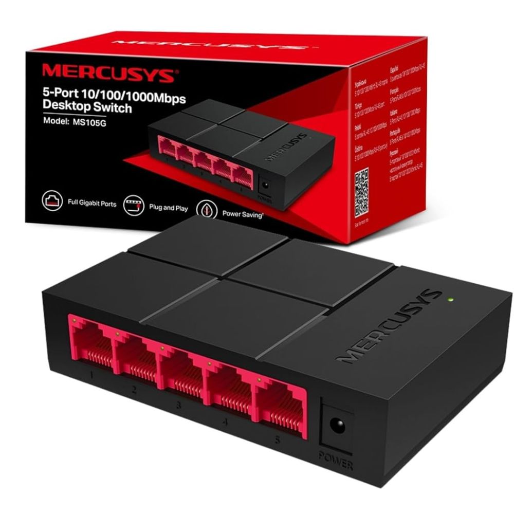 Mercusys MS105GS 5-Port Gigabit Desktop Switch