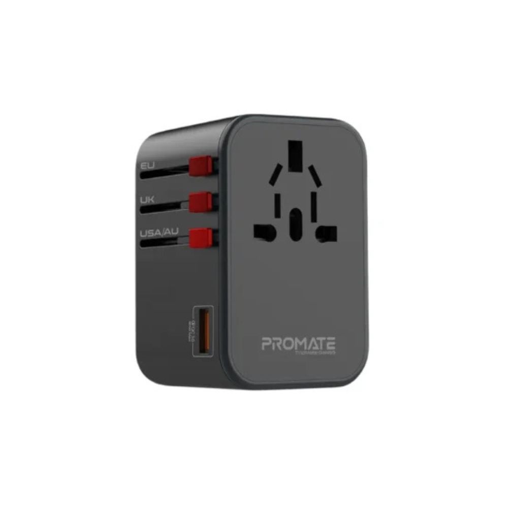 Promate TripMate-GaN65 Universal Travel Adapter