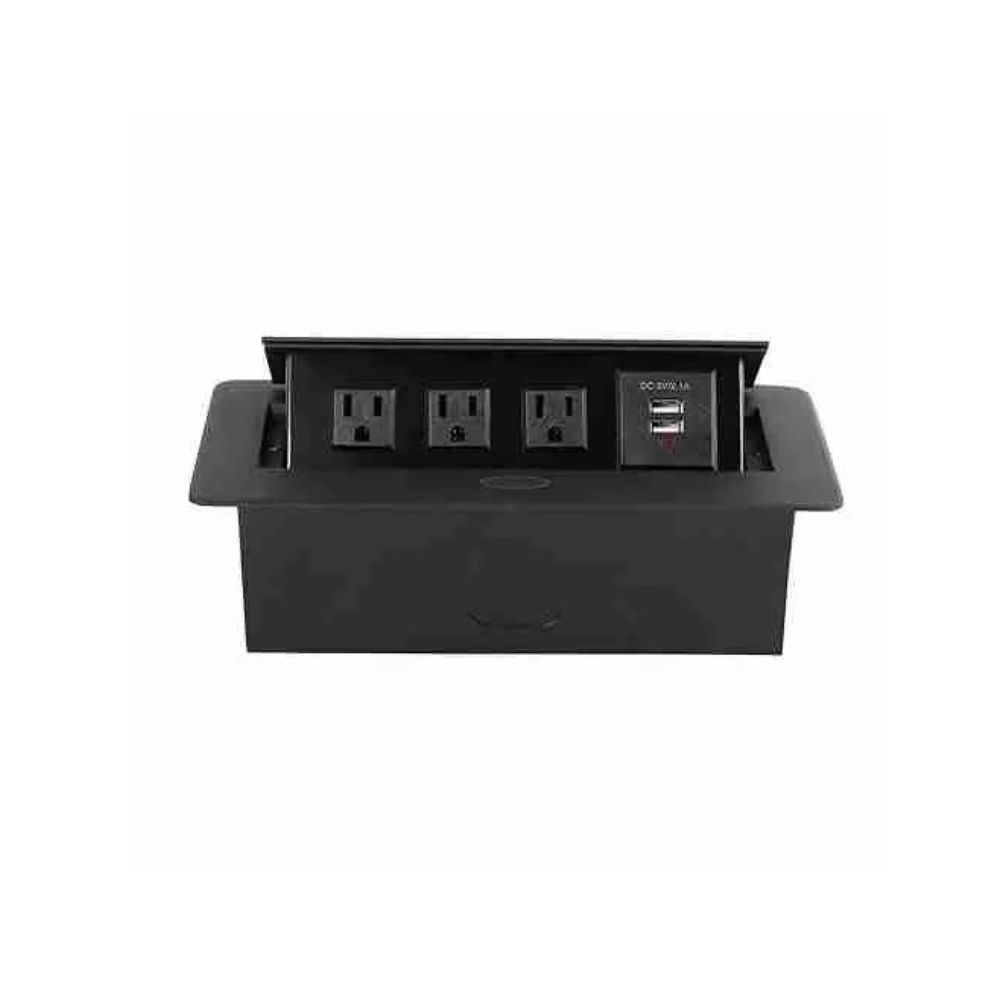 Nexa Black Pop-up Multifunction Socket with Cable Socket