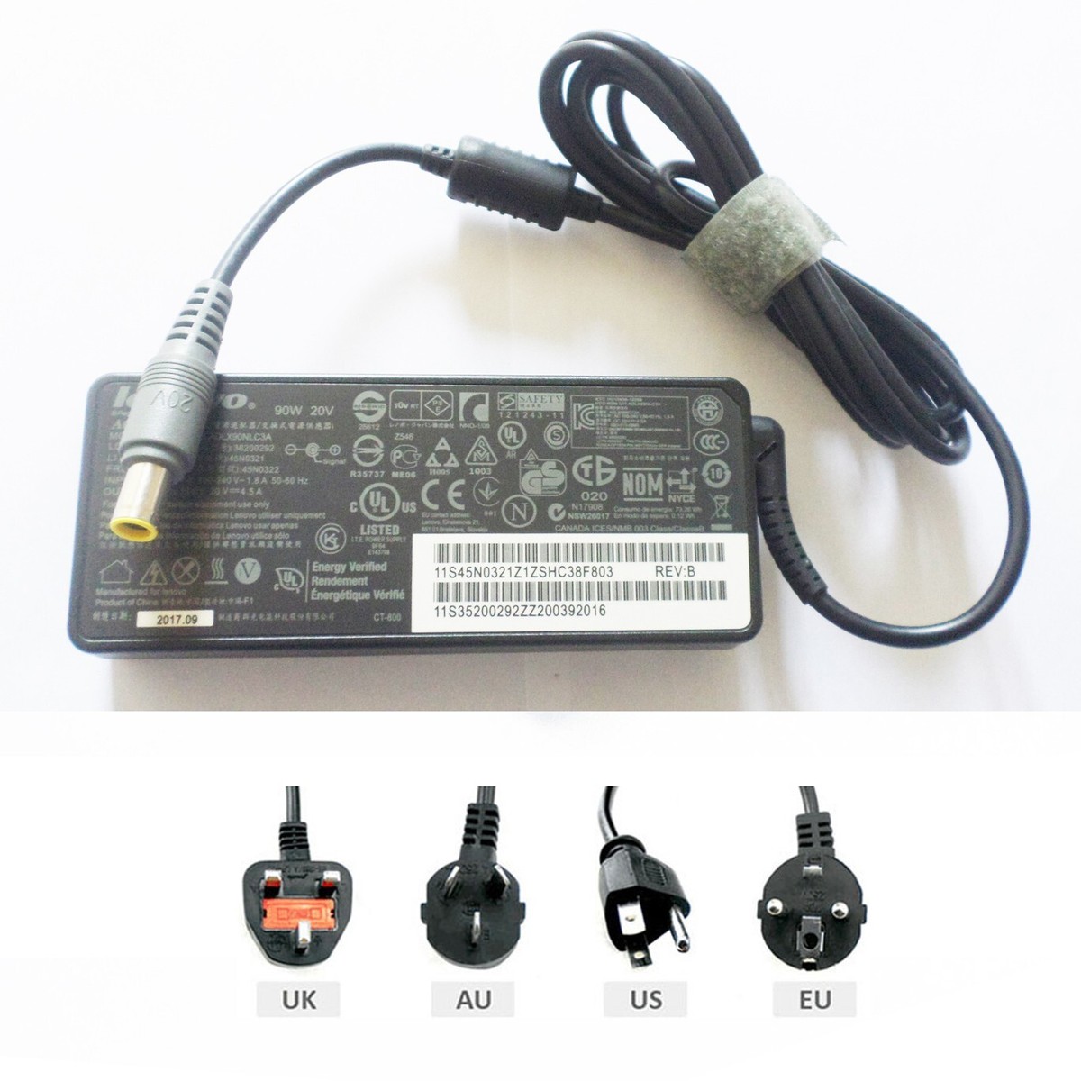 Charger for Lenovo ThinkPad Z60t 2514 – Genuine 90W 20V 4.5A