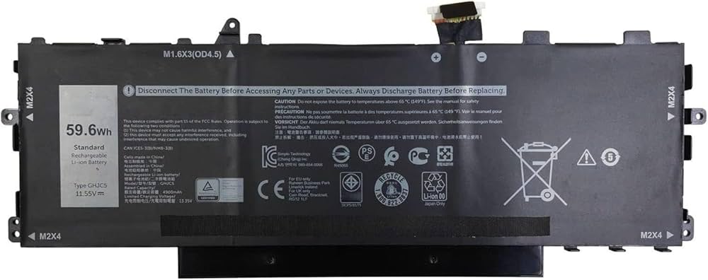 Dell Latitude 9450 2-in-1 Ultra 7 165U 11.55V 60Wh Original Battery