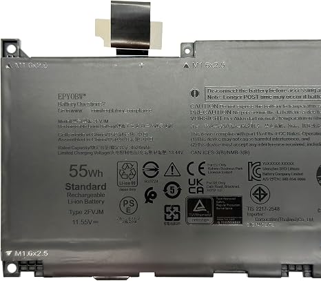 Dell 2FVJM 02FVJM battery 11.55V 55Wh