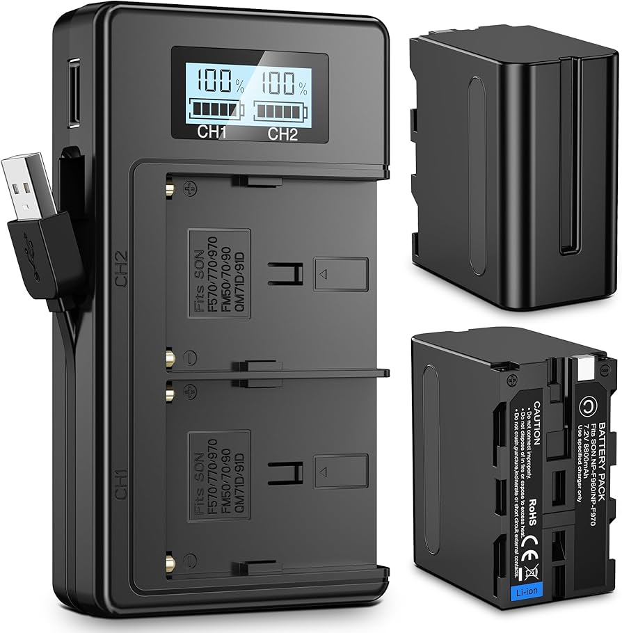 K&FNPF970 DUAL BATTERY AND CHARGER-KF28.0047
