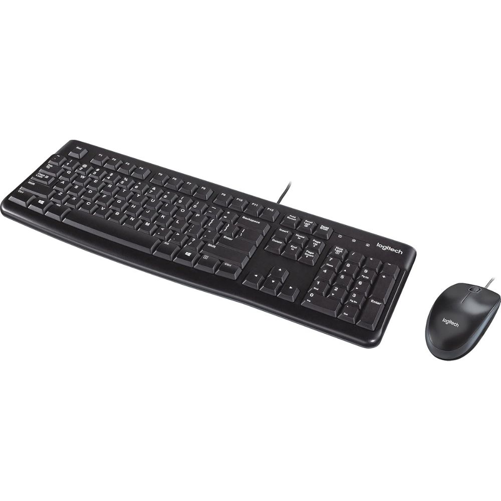 Logitech MK120 Wired Keyboard & Mouse Combo – Black