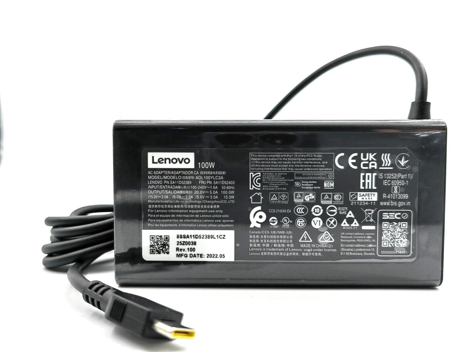Charger for Lenovo IdeaPad Pro 5 16 Gen 9 – 100W USB-C 20V 5A