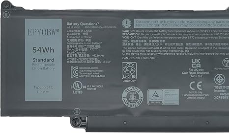 Dell Latitude 5350 Ultra 5 135U vPro battery 11.4V 54Wh