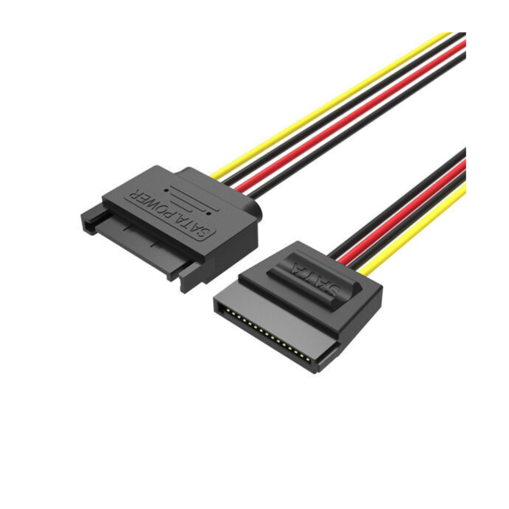 Vention SATA 15P Power Extension Cable 0.3M Black VEN KDABY