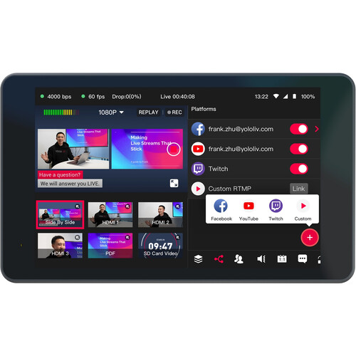 YoloLiv YoloBox Pro All-in-One Multi-Camera Switching