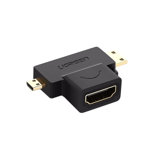 UGREEN Micro HDMI Male + Mini HDMI Male to HDMI Female Adapter - HD129(UG-20144)