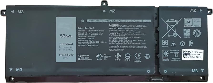 Dell Inspiron 15 5502 P102F P102F002 15V 53Wh Original Battery