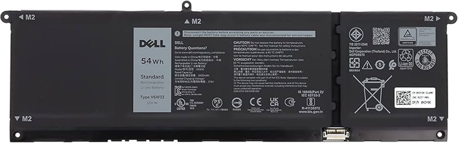 Dell Precision 3571 Workstation 15V 54Wh Original Battery