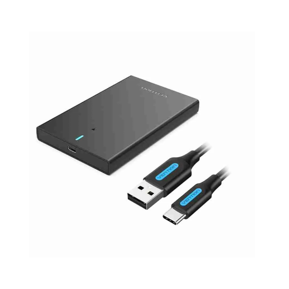 Vention 2.5 Inch SATA Hard Drive Enclosure Black VEN KPAB0