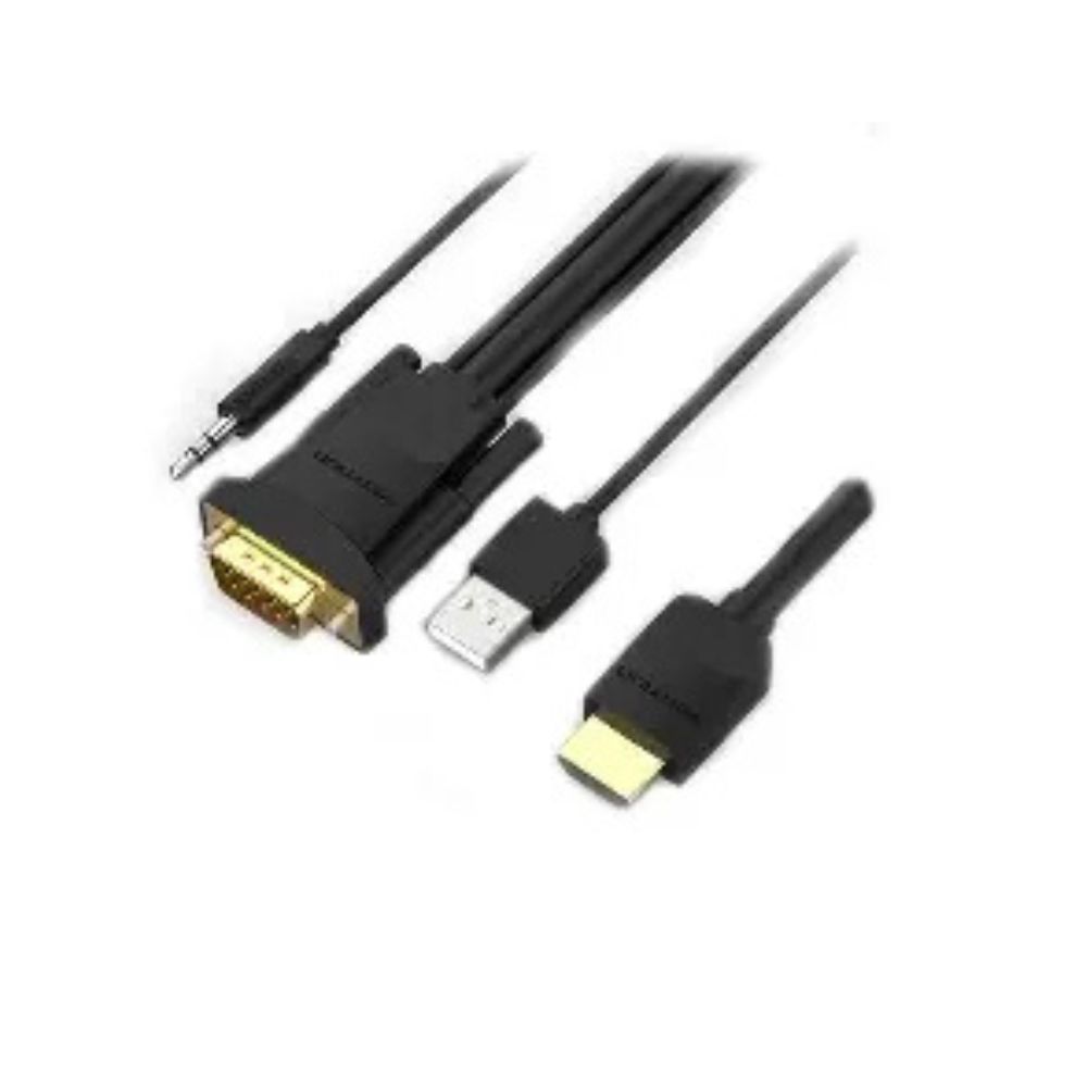 Vention  HDMI to VGA Cable Audio & USB Power Supply 1.5M VEN ABIBG