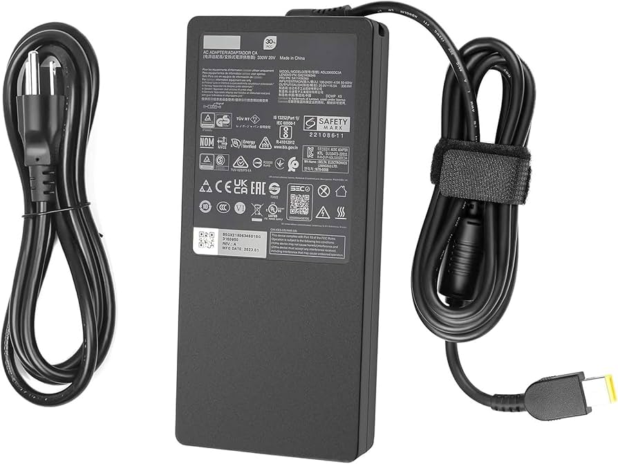 Charger for Lenovo Legion Pro 5i i9-14900HX RTX 4070 – Slim 300W 20V 15A