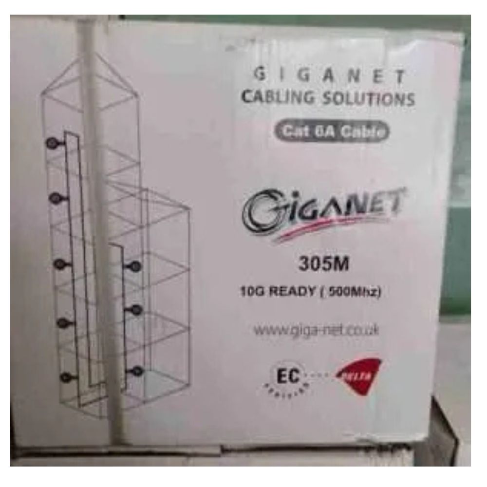 Giganet Category 6A Solid U/UTP PVC Indoor Ethernet Cable