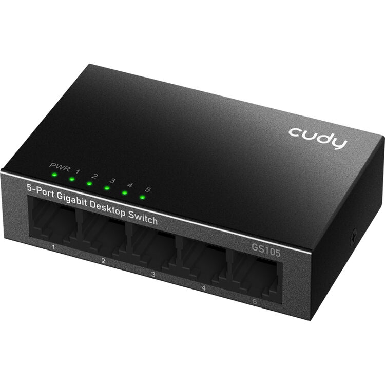 CUDY 5-PORT Gigabit metal switch 8 x 10/100/1000Mbps RJ45 ports