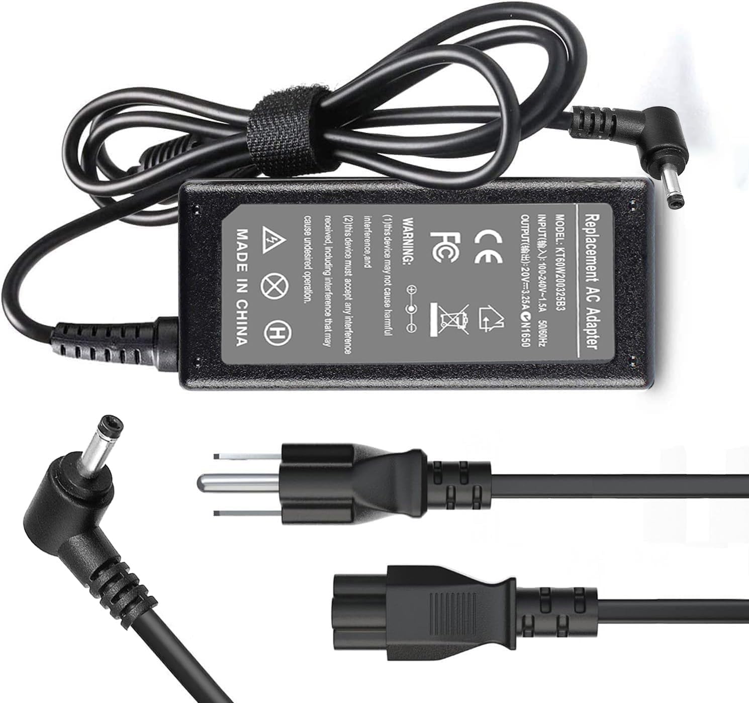 Charger for Original Lenovo V15 IIL 82C5 – 65W 20V 3.25A AC Adapter