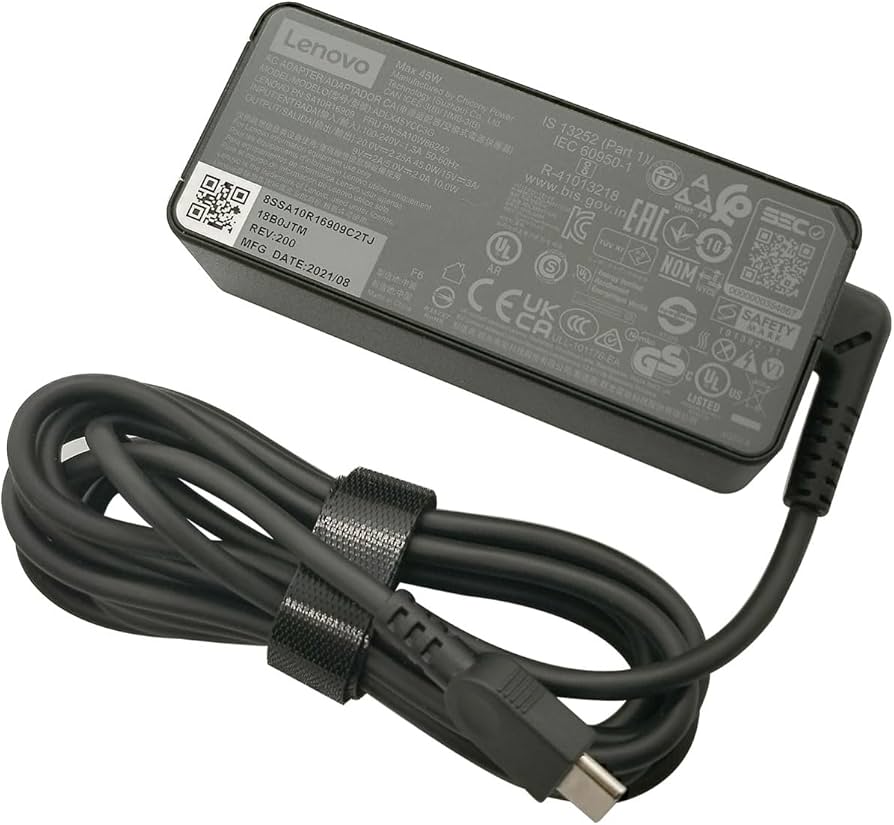 Charger for Lenovo IdeaPad Flex 3 Chrome 12IAN8 – 45W USB-C 20V 2.25A