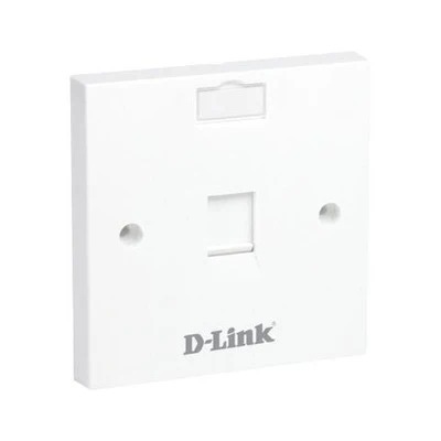 D-Link Single Faceplate withShutter & ID Plate- NFP-0WHI11