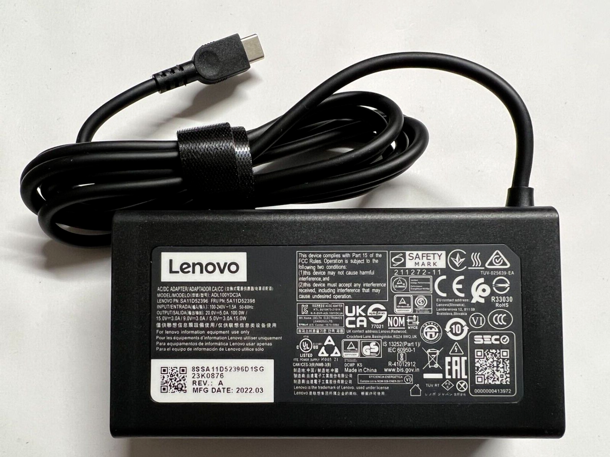 Charger for Lenovo ThinkBook 14 Gen 6+ USB-C 20V 5A 100W