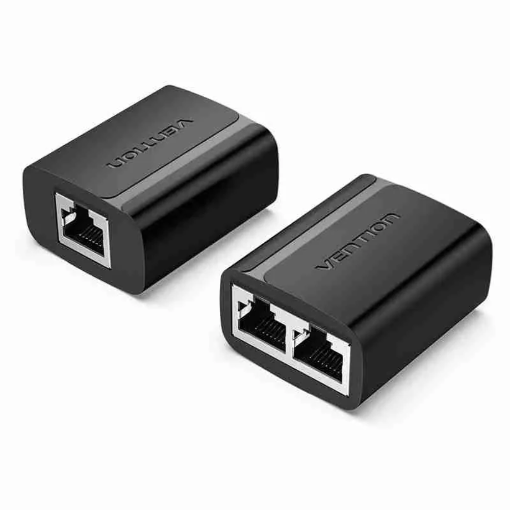 Vention 1 to 2 RJ45 Splitter Adapter Black- VEN IPTB0