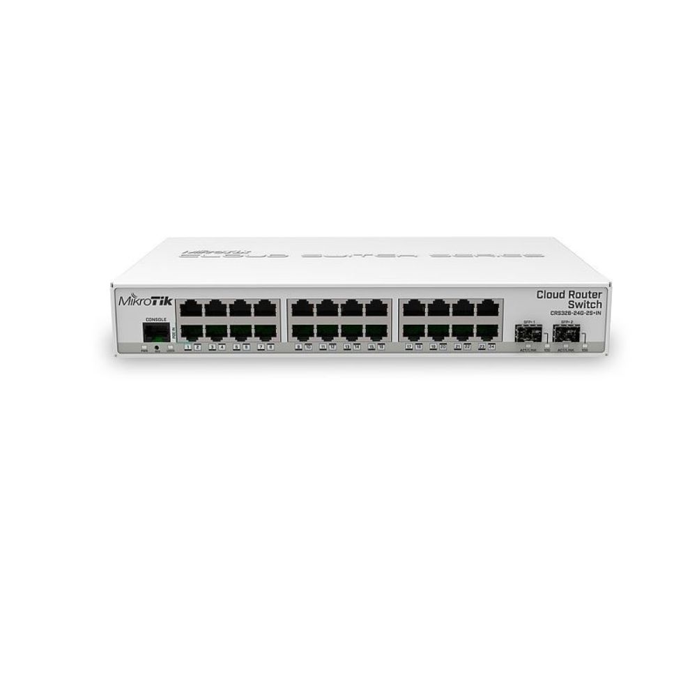 MikroTik (CRS326-24G-2S+RM) 24 Gigabit Port Switch with 2 x SFP
