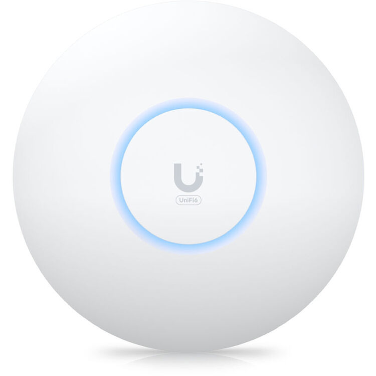 Ubiquiti UniFi U6+ WiFi 6 2x2 MIMO AP, compact ceiling-mounted