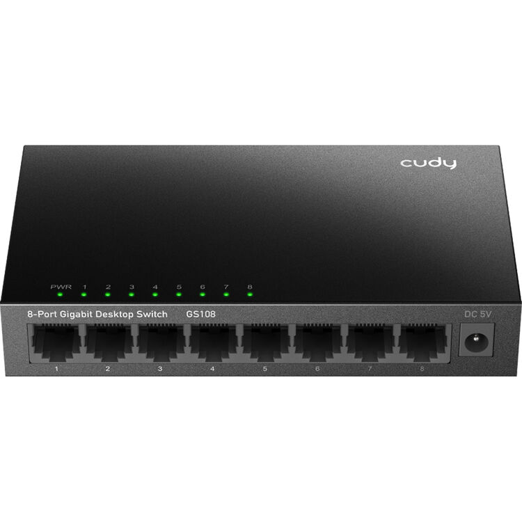 CUDY 8-PORT Gigabit metal switch 8 x 10/100/1000Mbps RJ45 ports