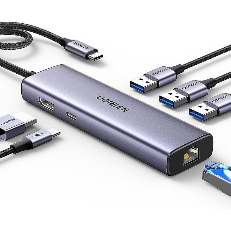 UGREEN 6-in-1 USB-C Multifunction Adapter - CM512(UG-45000)