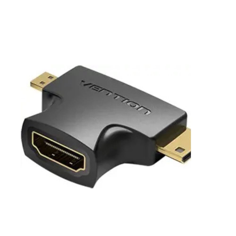 Vention 2 in 1 Mini HDMI Adapter Black VEN AGFB0
